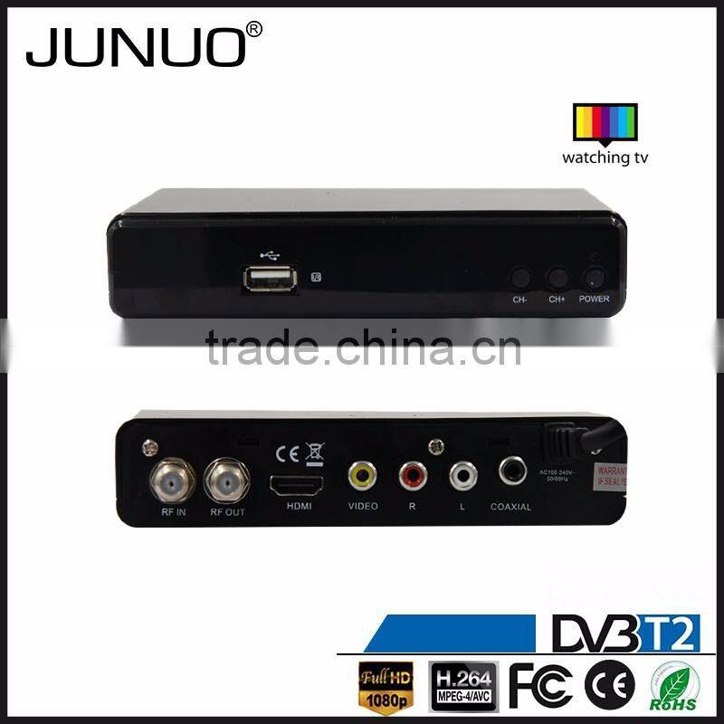 JUNUO manufacture OEM quality full HD strong signal tuner mstar 7t01 dvb t2 digital tv decoder set top box Tanzania
