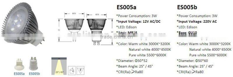 6W MR16 Edison COB Spotlight LED Spotlight