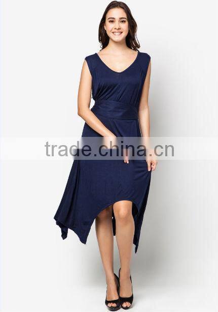 chinese clothing manufactures, lady dress, office women dress,blue cotton dress designs