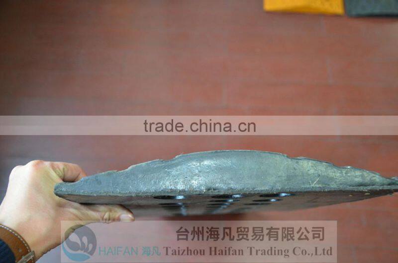 traffic road reflective rubber speed hump for Crossroads/heavy strength rubber speed hump used in Intersection