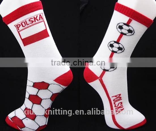 football pattern cotton sport socks