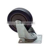 light duty caster with top plate with brake