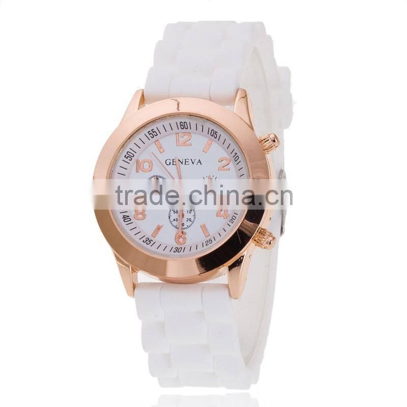 Multicolor Ladies Watch Band geneva Sport Watch Stainless Steel Quartz in High Quality