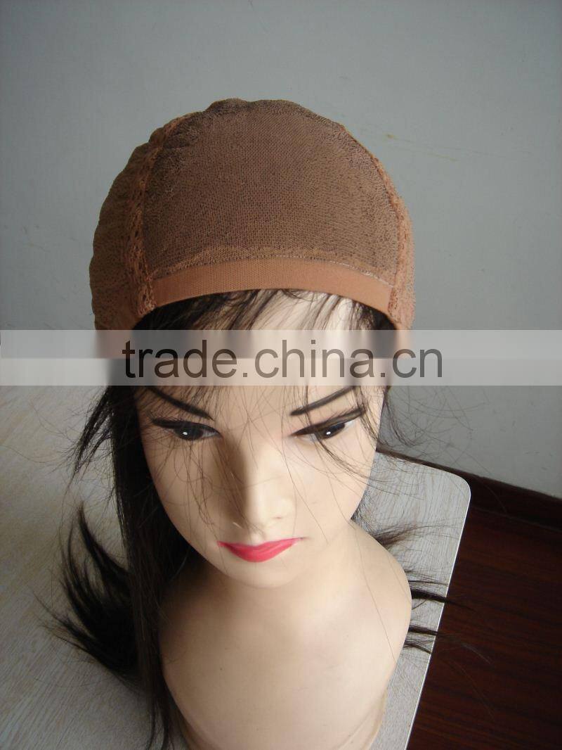 Unprocessed Human Hair Lace Front Wig With Bangs Made In China