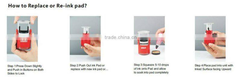 Free samples Round 30mm office use stationery laser engraving clear stamp set