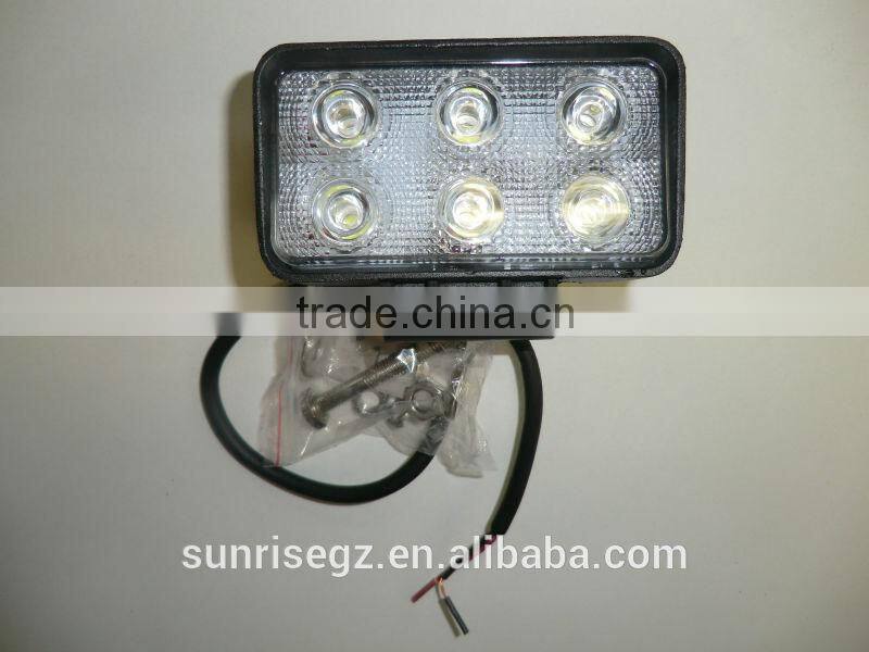 Hot Sell Highpower performance vehicle LED Work Light,for ATV SUV TRUCK JEEP Offroad 4x4 Vehicles(SR-LW-18C) Spot or Flood Beam