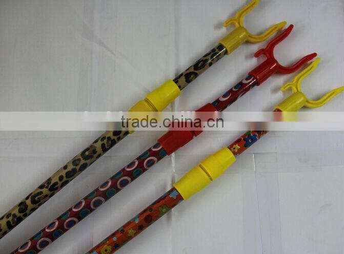 Telescopic cover metal handle with Cloth hanger fork in high quanlity