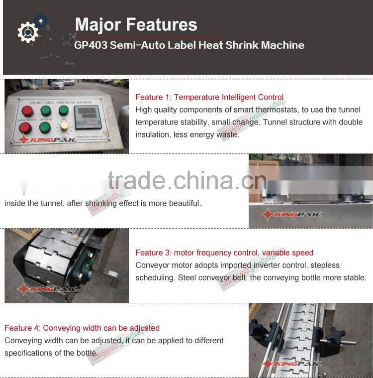 GP403 Semi-Auto Heat Shrink Sleeve Label Machine