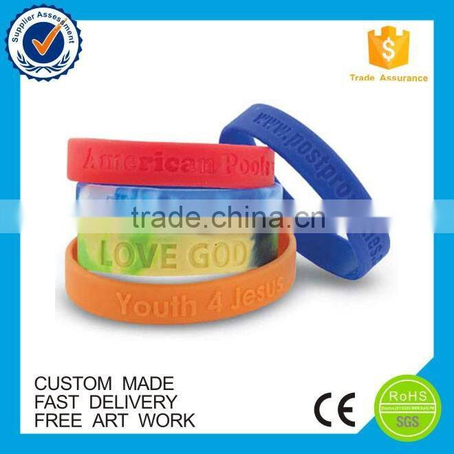 Hot sales silicon wristband promotion bulk rubber wristband