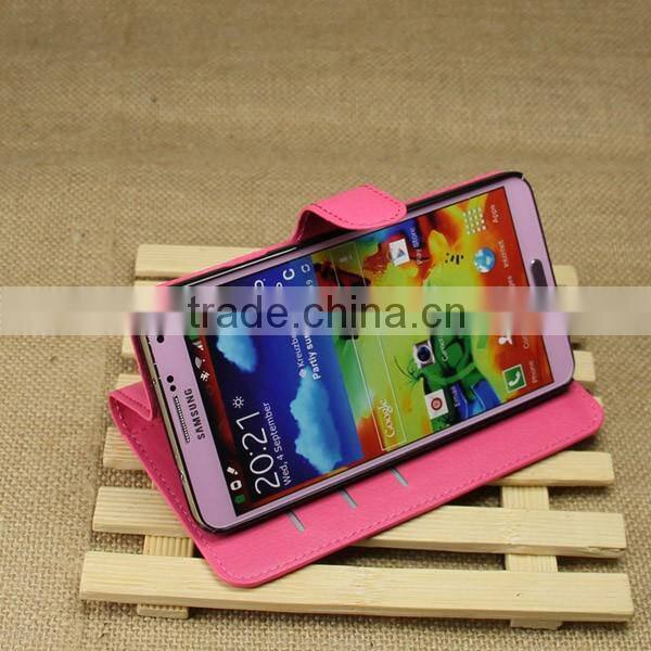 Factory Price Lichee Leather Pouch Wallet Case Folio Stand Cover for Samsung GALAXY Note3 N9000