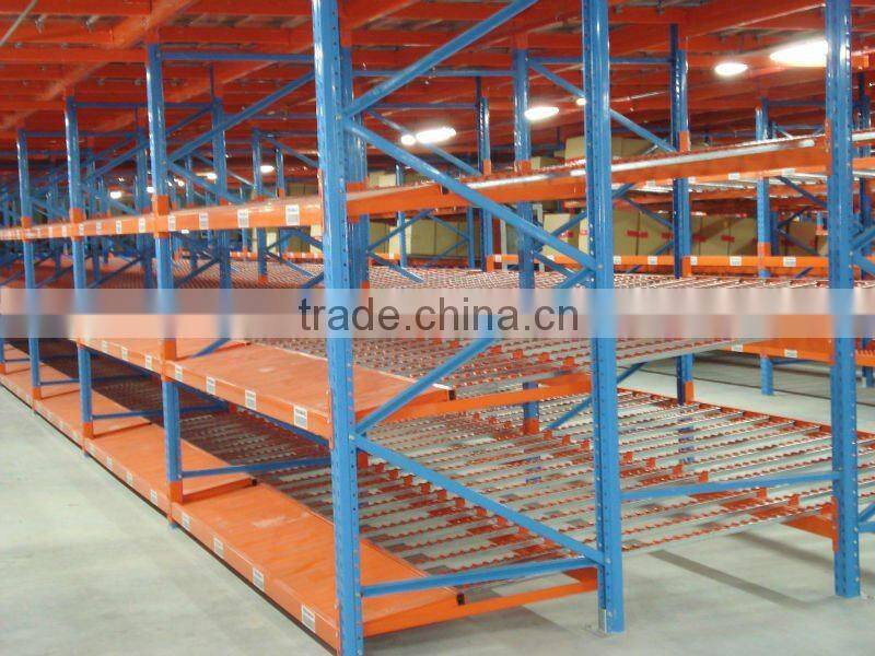 Industrial gravity flow shelves