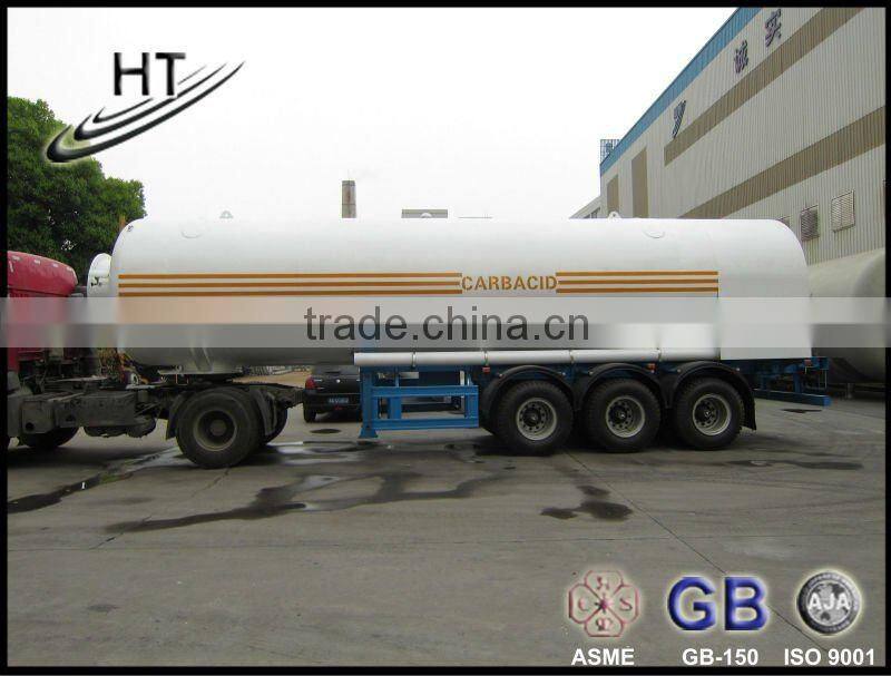 Cryogenic liquid tanker semitrailer