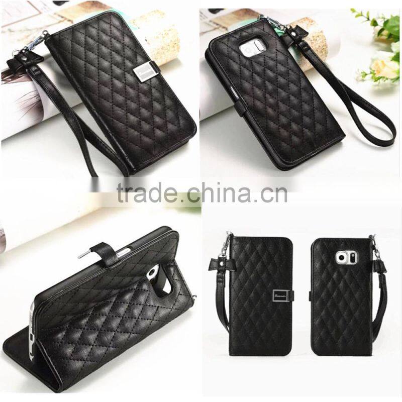China manufacture smart cover wallet purse case for samsung galaxy s6/s6 edge