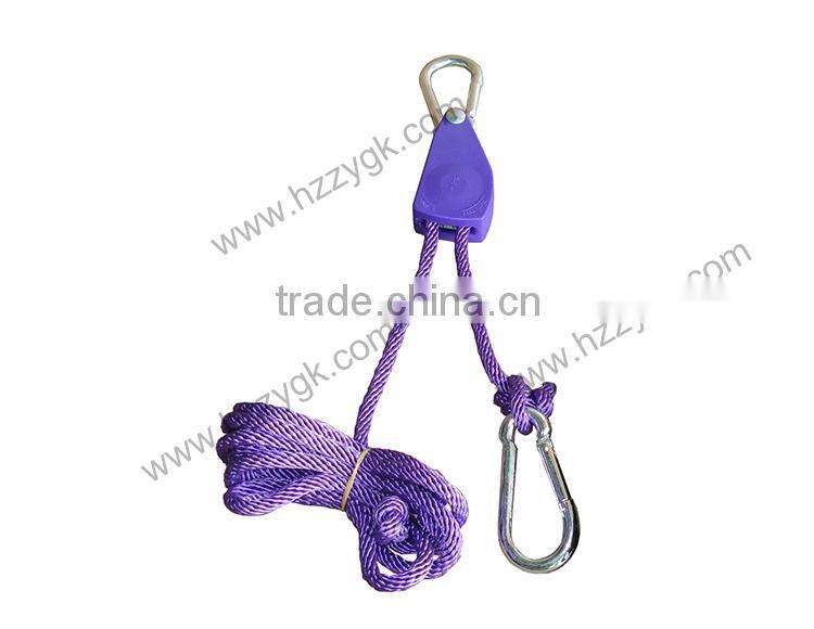 1/4 Inch greenhouse rope ratchet with snap hook
