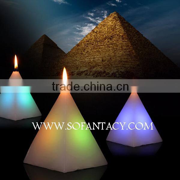 colour changing led wax candle light for wedding events,real wax candle