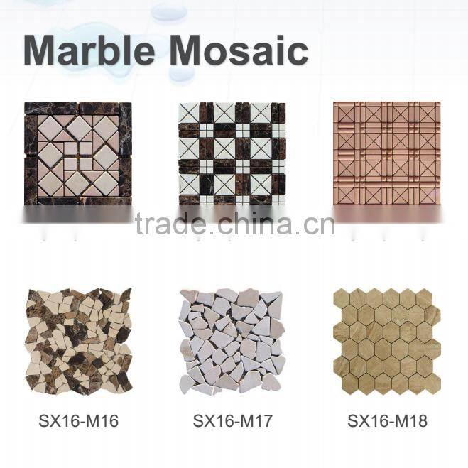 Natural marble stone mosaic floor patterns
