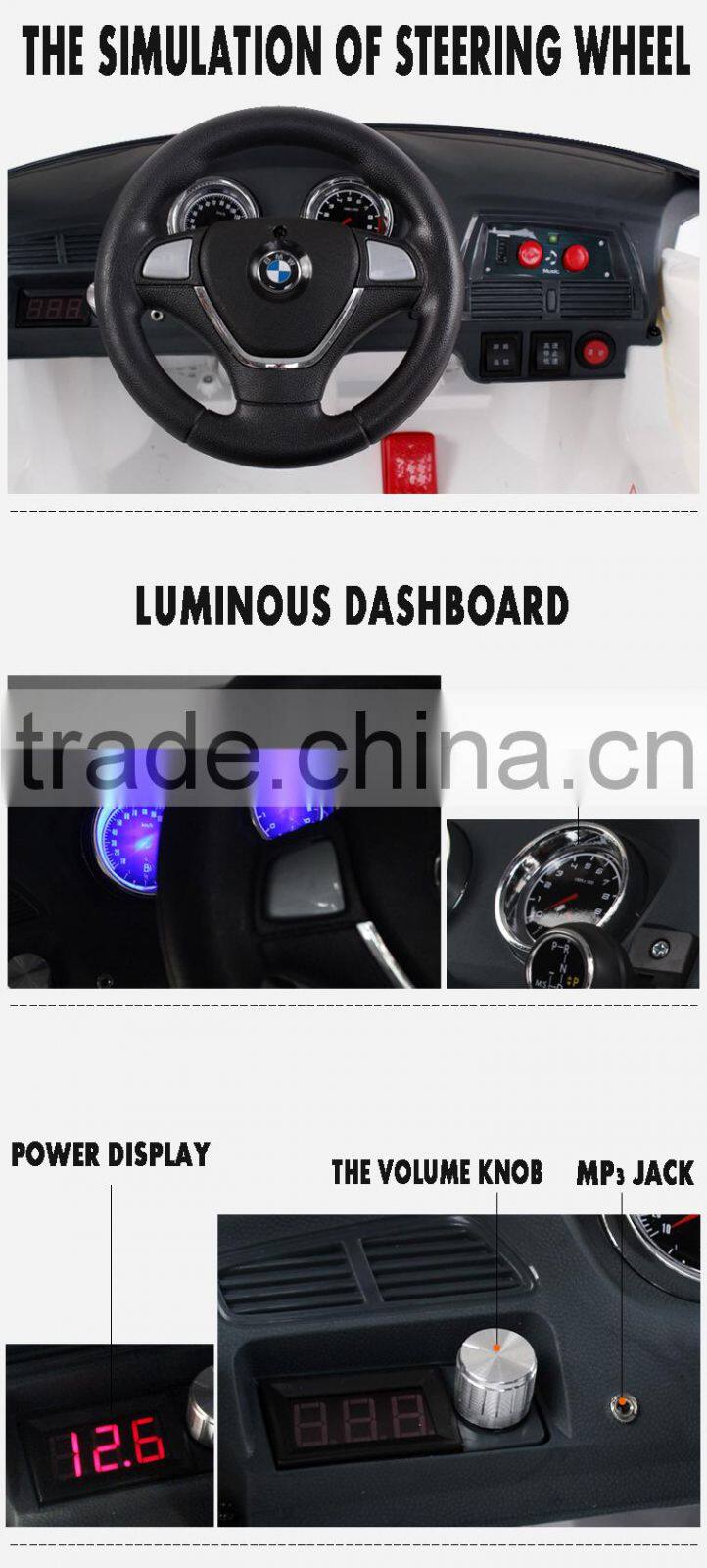 2015 baby remote control ride on car/kids ride on remote control power car