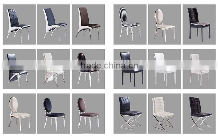 Modern dining room furniture black glass top metal frame dining table sets