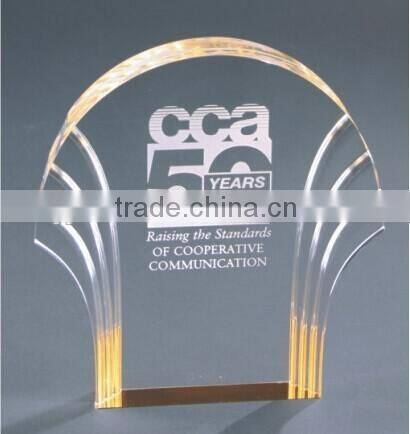 Crystal Plexglass Award & Plaque For Souvenir Holder
