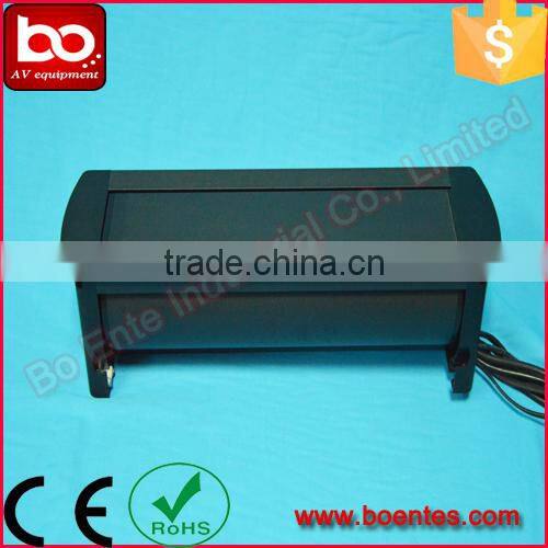 Tabletop Manual Flip Up Outlets/Desktop Rotating Power Socket with Customized HDMI/USB/VGA/RJ45 Connected Plugs