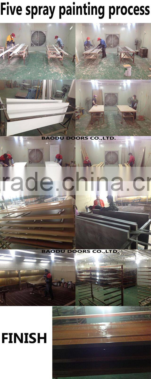 Baodu bedroom wooden door design veneer laminated wood door