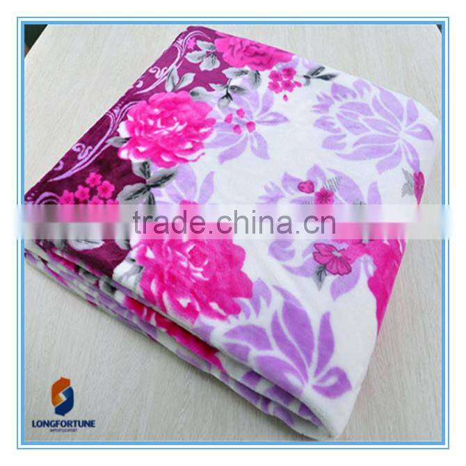 china factory bed sheet printed fabric flannel bedding set