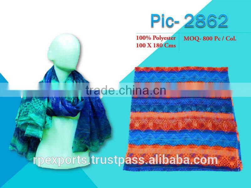 New fancy summer poly spun scarf