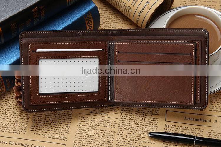 High quality leather business with coin purse card holder baellerry men wallet