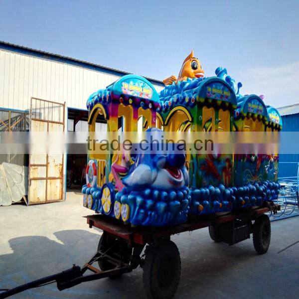 Animal track train amusement park ocean track train rides