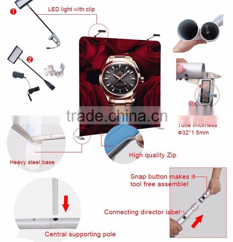 auminum frame textile led lighting box fabric