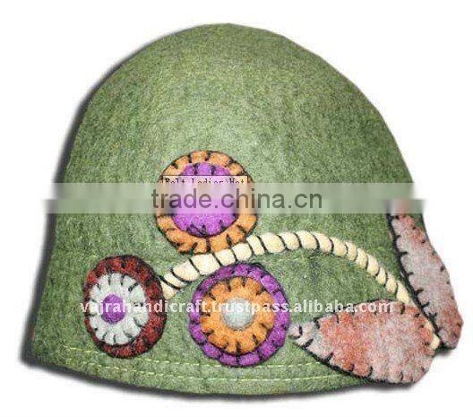 Nepal Woolen Inner Fleece Pink Winter Christmas Child Hat