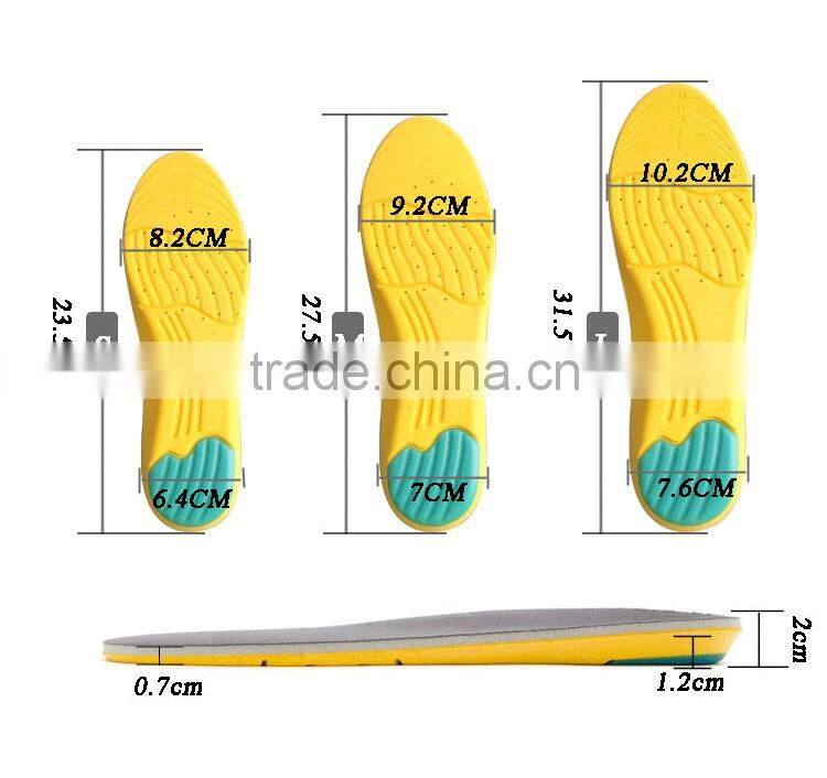 China factory sale ultra soft work hiking insoles 1/2 pu height increasing insole