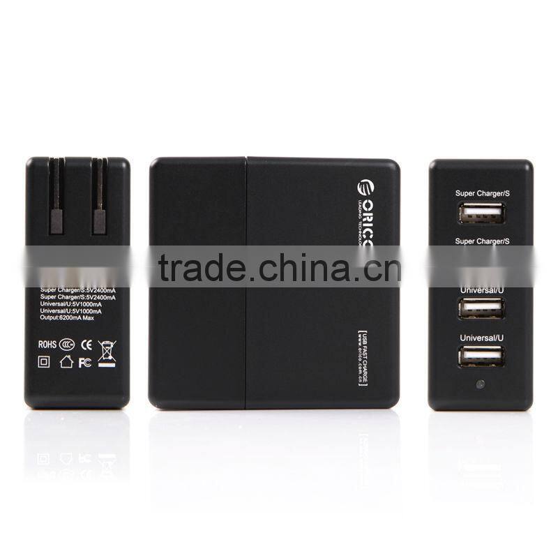 multifunction fast 5V 2A 4 ports portable travel wall usb charger