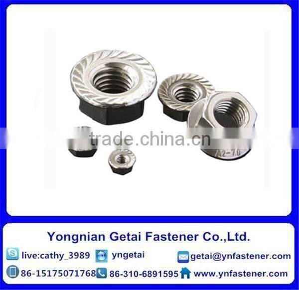 Stainless Steel 201/202/304/316 Hexagon Flange Nuts DIN 6923