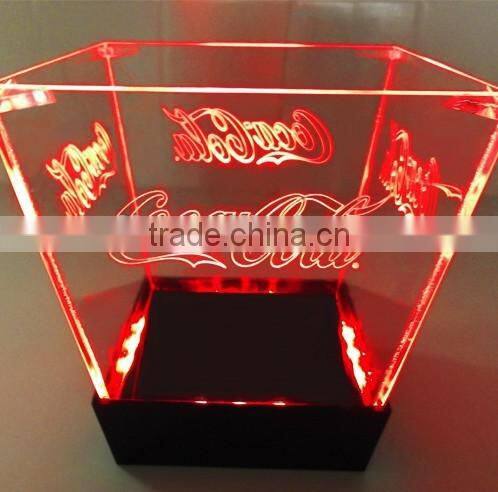 custmized led illuminated ice bucket, ice bucket with led light