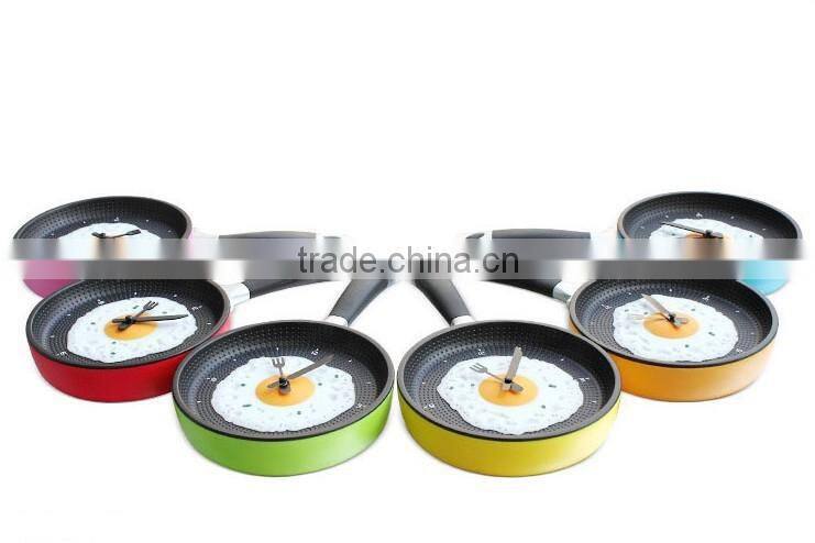 2016 New Pan Shape Wall Clock for kitchen used