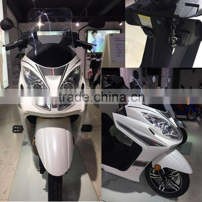 Hurricane high quality electric 2 wheel scooter motocycle with pedals 72V1500W motor 45km/h mileage range 60km/h