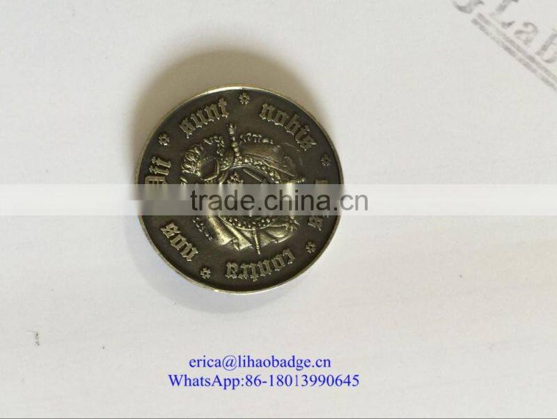 Metal Antique Gold Souvenir Coins/ Wholesale Cheap Custom Coin