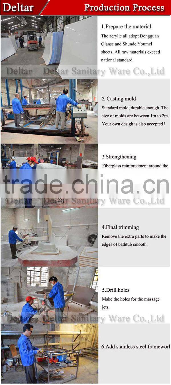 1600mm bigl Square Bathtub, China made shallow bathtub , freestanding square bathtub