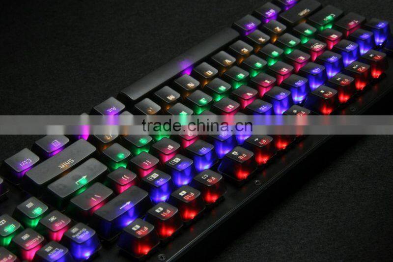 87 keys led backlight metal mechanical keyboard