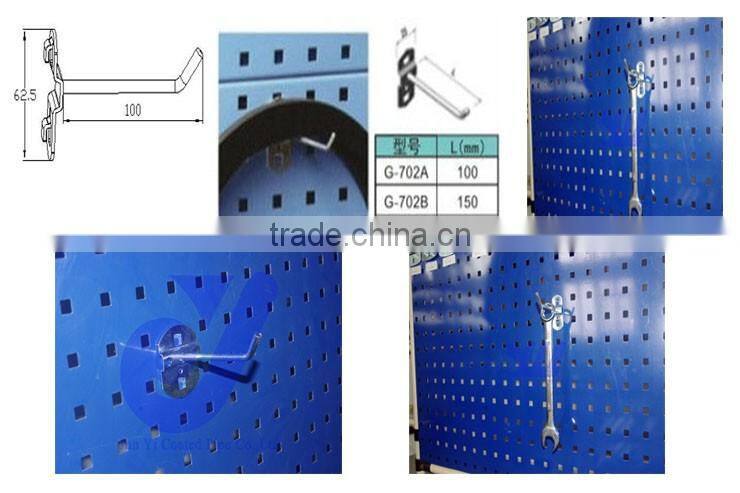 G-702|Wall hanging tool hook|Flat metal hook|Slatwall peg metal hook