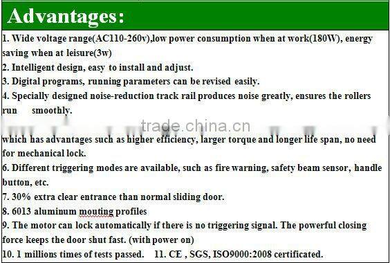 CE approved automatic door opener