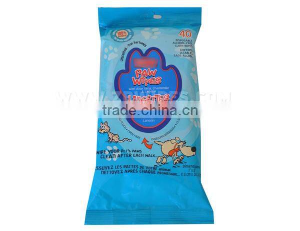 Pet Refleshing Wipes Paw Wet Tissue