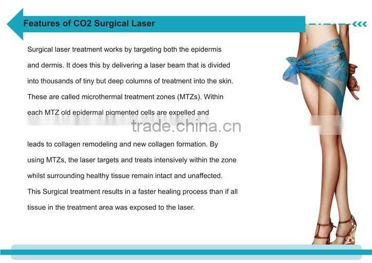 Protable Scanner Fractional 10W RF tube Co2 laser vaginal tightening beauty Equipment/Scanning Fractional CO2 laser machine
