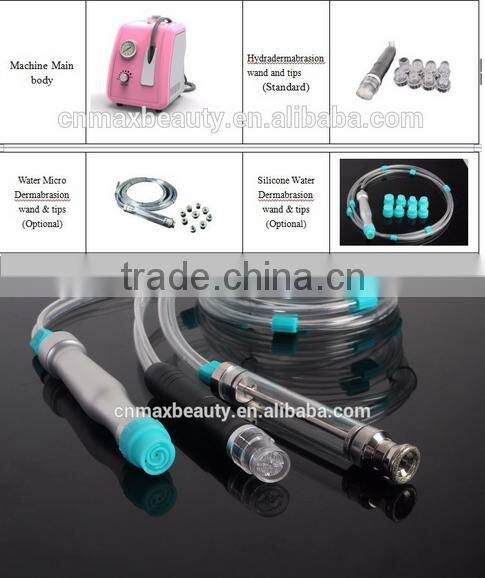 Professional skin clean appliance water microdermabrasion and diamond head dermabrasion beauty facial machines
