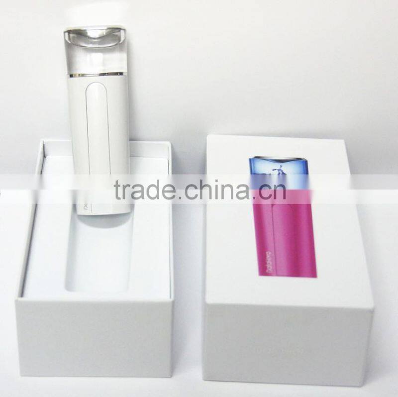 mini handy facial steamer slide cover design electric sprayers Rose pink christmas gift