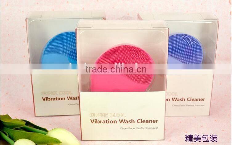 Electric Face Cleanser Vibrate Waterproof Silicone Cleansing Brush Massager Facial Vibration Skin Care Spa Massage