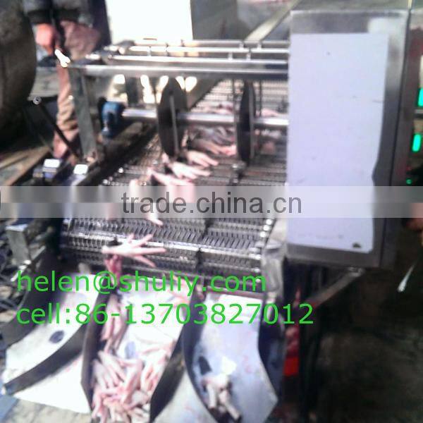 Chicken feet cutter machine and chicken paw machine with 4m working table