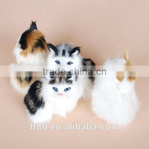 Plush toys popular Christmas decoration animal model Lying cat in the basket