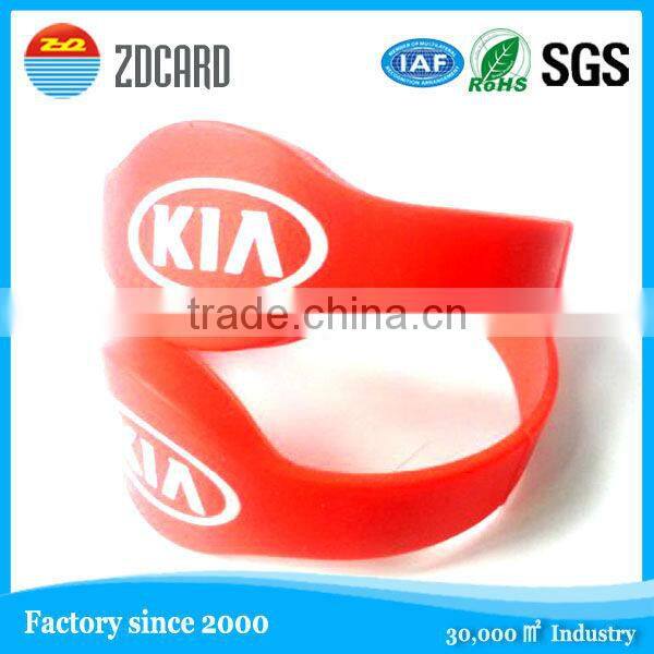 Cheap Popular Silicon RFID Wristband, Colorful Waterproof Silicone RFID Bracelets